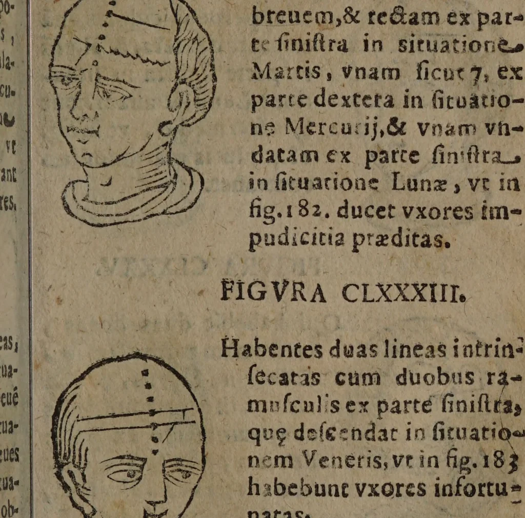 An illustration from Philippi Phinellae, De methoposcopia astronomica de duodecim signis coelestibus., 1650, leaf 115