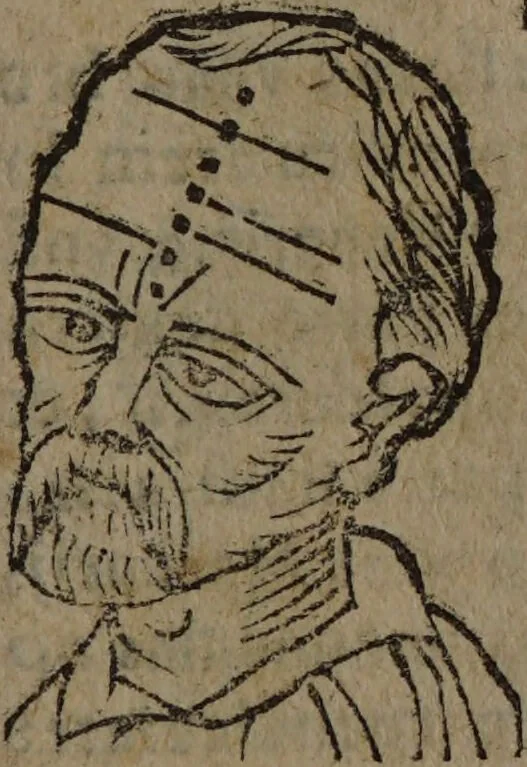 An illustration from Philippi Phinellae, De methoposcopia astronomica de duodecim signis coelestibus., 1650, leaf 117