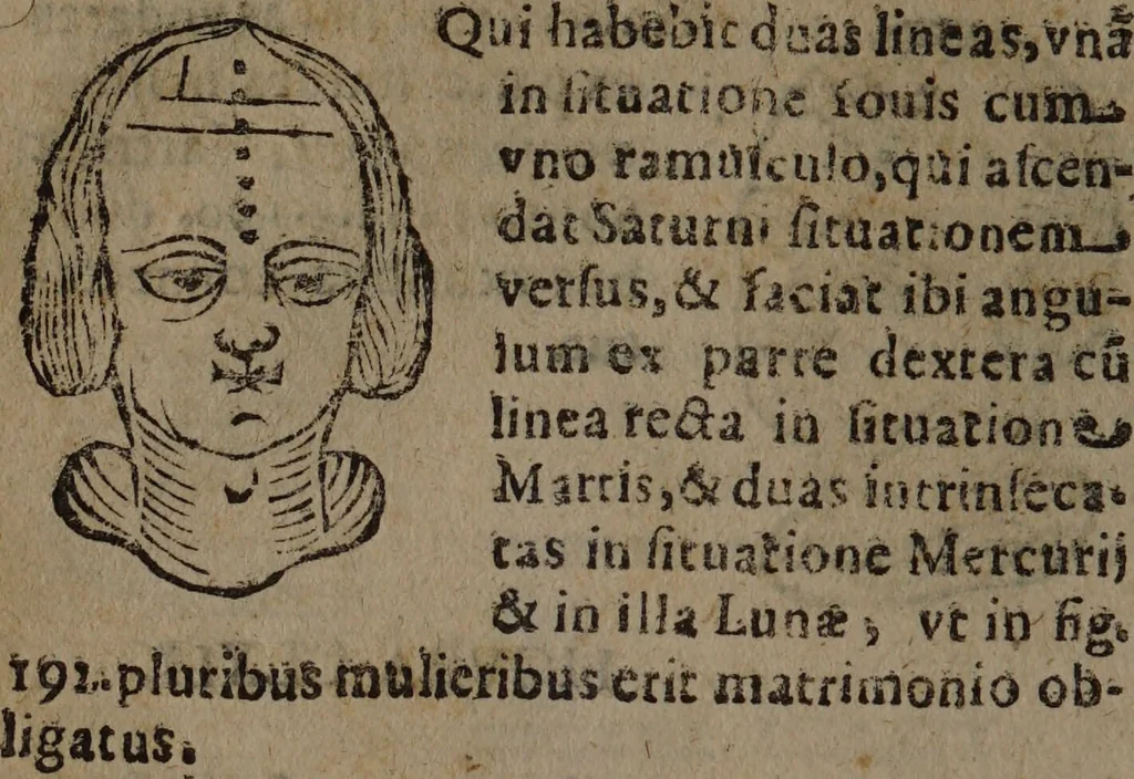 An illustration from Philippi Phinellae, De methoposcopia astronomica de duodecim signis coelestibus., 1650, leaf 120