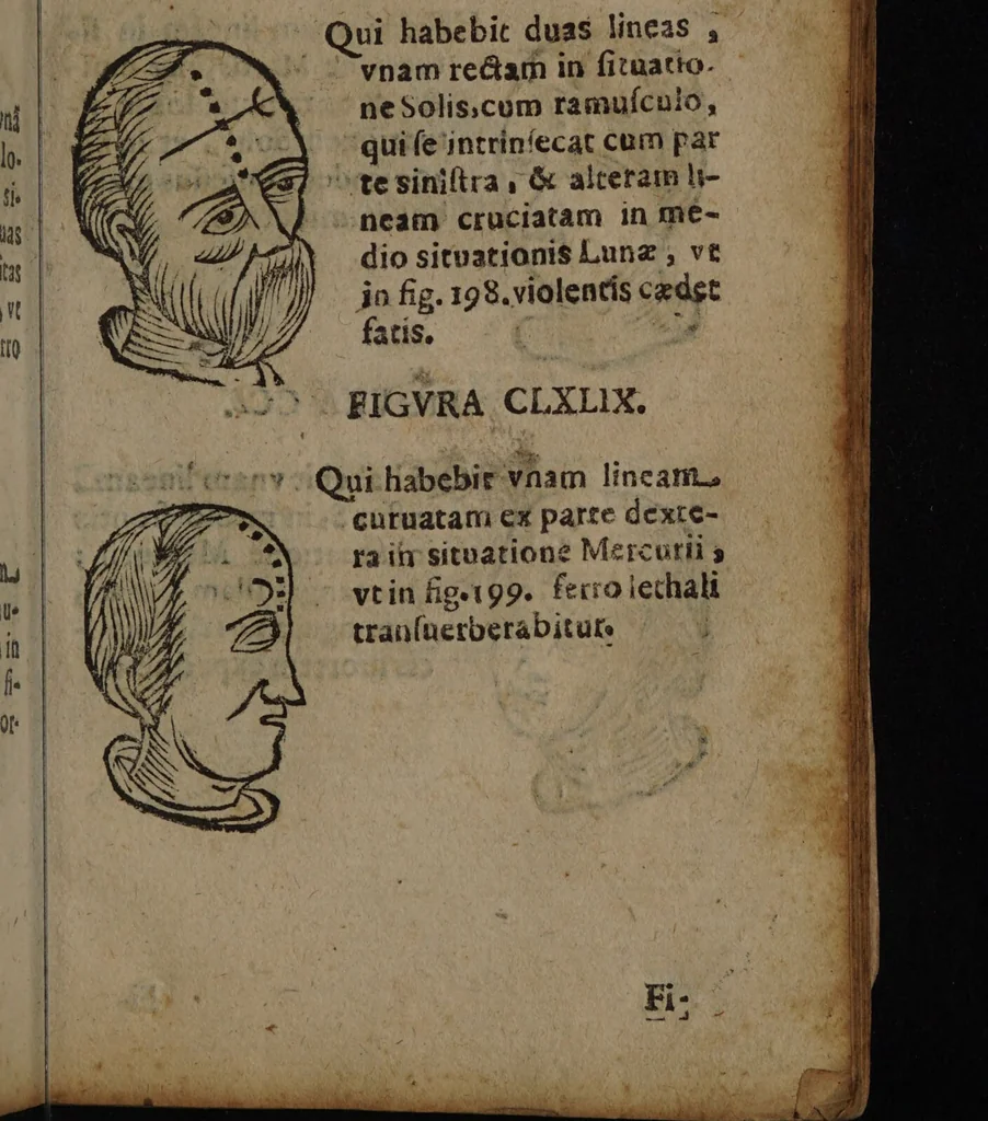 An illustration from Philippi Phinellae, De methoposcopia astronomica de duodecim signis coelestibus., 1650, leaf 123