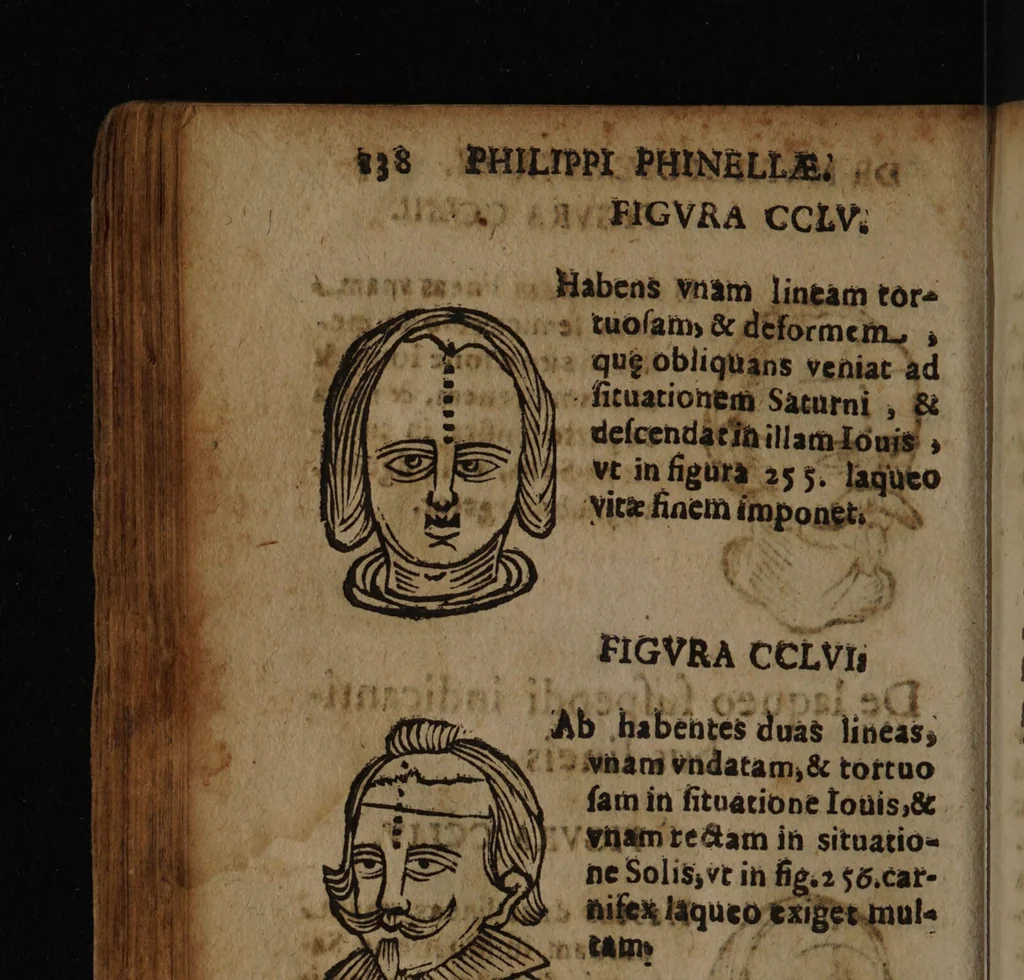 An illustration from Philippi Phinellae, De methoposcopia astronomica de duodecim signis coelestibus., 1650, leaf 152