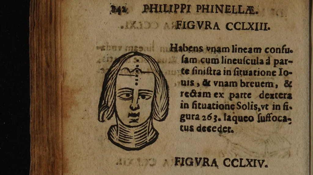 An illustration from Philippi Phinellae, De methoposcopia astronomica de duodecim signis coelestibus., 1650, leaf 156