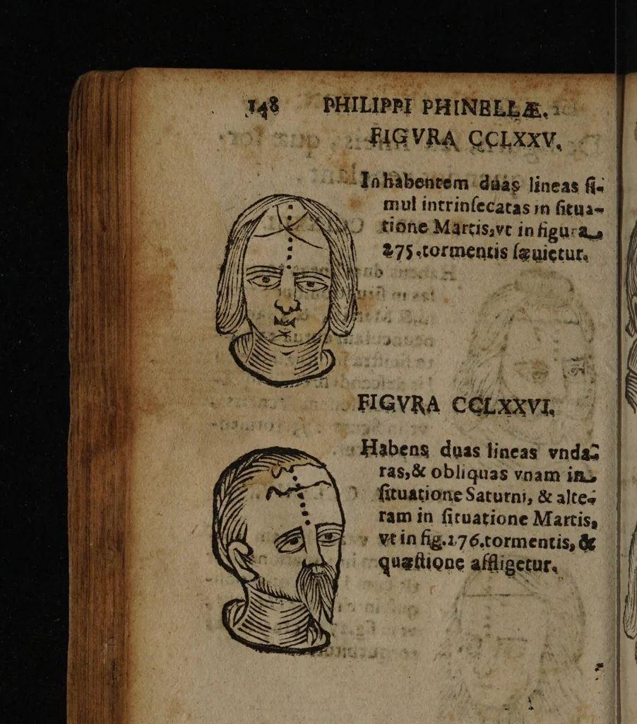 An illustration from Philippi Phinellae, De methoposcopia astronomica de duodecim signis coelestibus., 1650, leaf 162