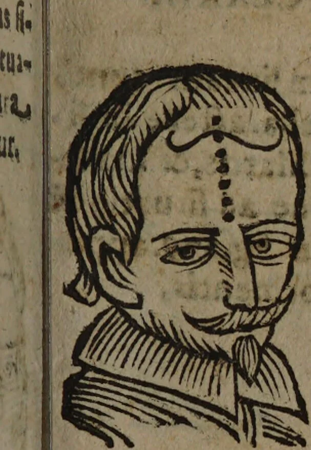 An illustration from Philippi Phinellae, De methoposcopia astronomica de duodecim signis coelestibus., 1650, leaf 163