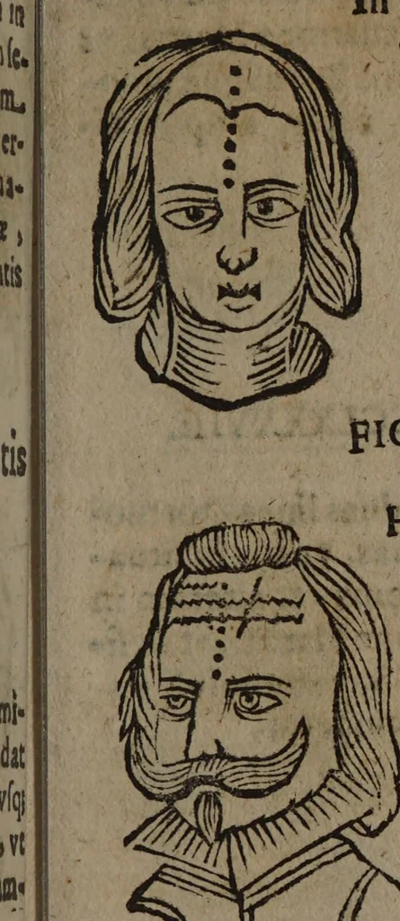 An illustration from Philippi Phinellae, De methoposcopia astronomica de duodecim signis coelestibus., 1650, leaf 167