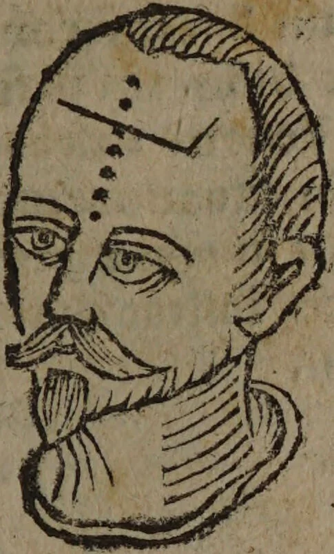 An illustration from Philippi Phinellae, De methoposcopia astronomica de duodecim signis coelestibus., 1650, leaf 187