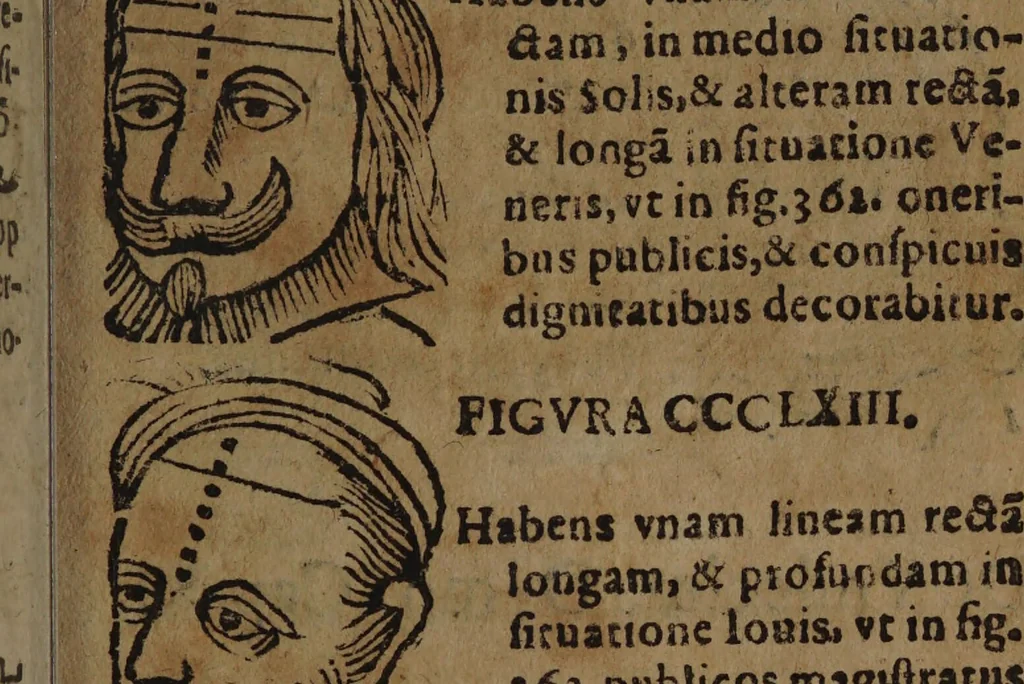 An illustration from Philippi Phinellae, De methoposcopia astronomica de duodecim signis coelestibus., 1650, leaf 207