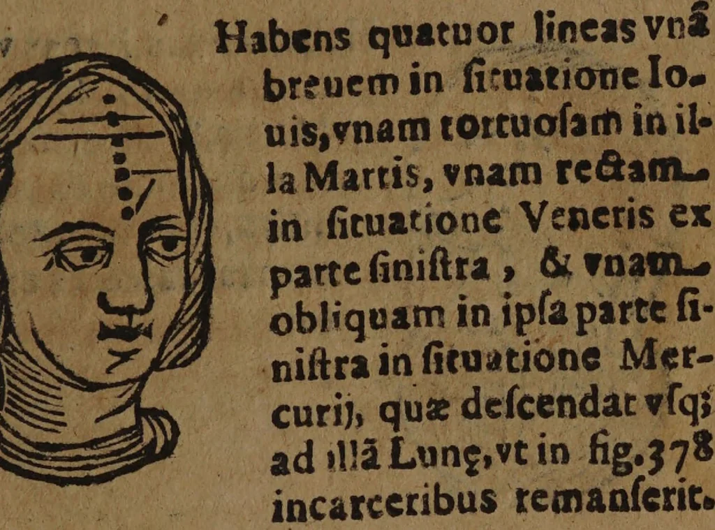 An illustration from Philippi Phinellae, De methoposcopia astronomica de duodecim signis coelestibus., 1650, leaf 215
