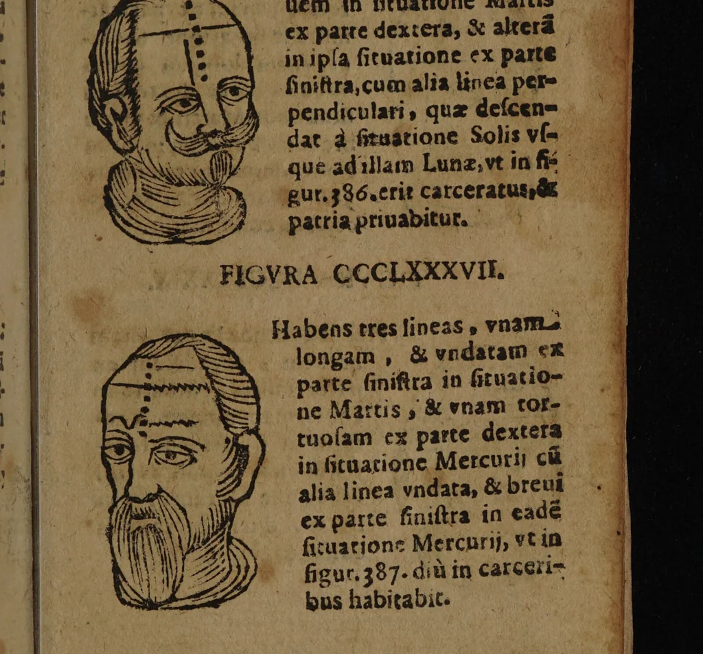 An illustration from Philippi Phinellae, De methoposcopia astronomica de duodecim signis coelestibus., 1650, leaf 219