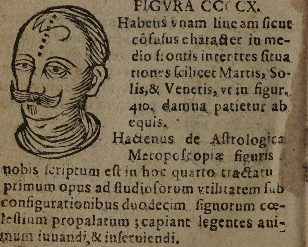 An illustration from Philippi Phinellae, De methoposcopia astronomica de duodecim signis coelestibus., 1650, leaf 230