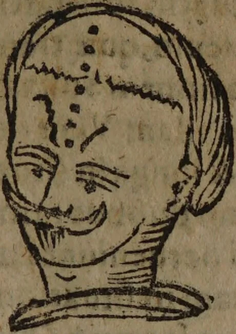 An illustration from Philippi Phinellae, De methoposcopia astronomica de duodecim signis coelestibus., 1650, leaf 53