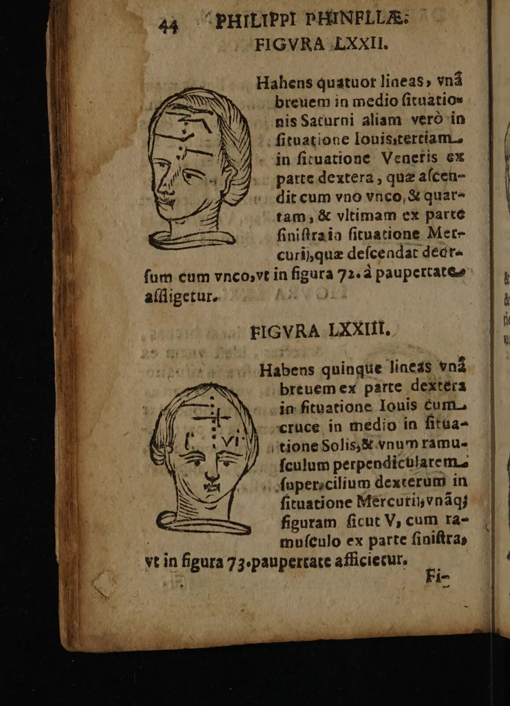 An illustration from Philippi Phinellae, De methoposcopia astronomica de duodecim signis coelestibus., 1650, leaf 58