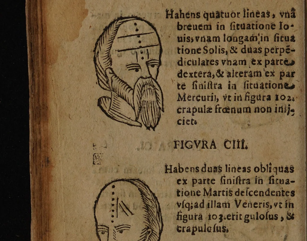 An illustration from Philippi Phinellae, De methoposcopia astronomica de duodecim signis coelestibus., 1650, leaf 74