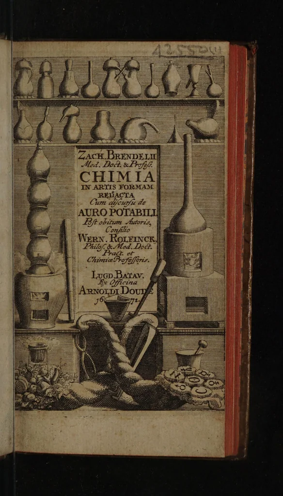 An illustration from Zachariae Brendelii ... Chimia in artis formam redacta ubi praeter methodum addiscendi egcheirēseis chimicas facilimam, disquisitio curata de famosissima praeparatione, auri potabilis instituitur. / Post obitum autoris, consilio Werneri Rolfinck., 1671, leaf 11