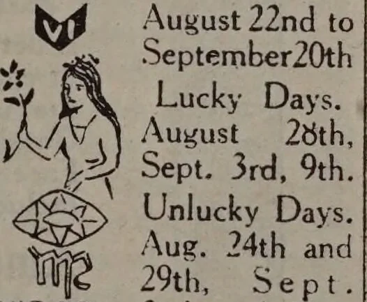 An illustration from Beecham-Veno book on fortune telling / issued from the Beecham-Veeno Central Distributing Depot., 1930, leaf 23