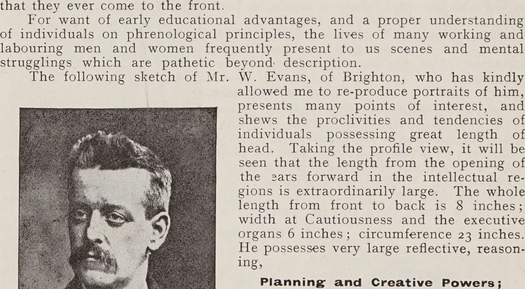 An illustration from Phrenology practically explained, illustrated and applied / by J. Millott Severn., 1905, leaf 16