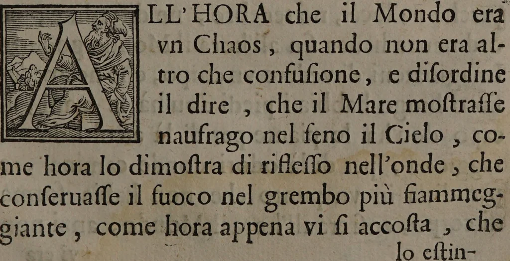 An illustration from Secreti astrologici celesti, et terrestri motivati dalle comete e suelati alla curiosità de gl'animi virtuosi ... Con molti varii successi, principio, e fine del mondo, origine, nascita, e venuta dell'Antichristo, et altre curiosità filosofiche e meteorologiche / Dda D. Agostino Maccari., 1681, leaf 23