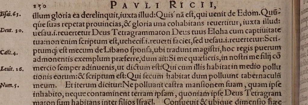 An illustration from Artis cabalisticæ scriptores: hoc est, reconditæ theologiæ et philosophiæ scriptorum: tomus I. In quo praeter Pauli Ricii theologicos et philosophicos libros sunt latini penè omnes et hebræi nonnulli præstantissimi scriptores, qui artem commentariis suis illustrarunt ... / Ex D. Ioanni Pistori Nidani ... bibliotheca., 1587, leaf 210