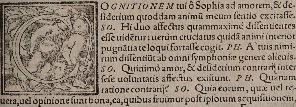 An illustration from Artis cabalisticæ scriptores: hoc est, reconditæ theologiæ et philosophiæ scriptorum: tomus I. In quo praeter Pauli Ricii theologicos et philosophicos libros sunt latini penè omnes et hebræi nonnulli præstantissimi scriptores, qui artem commentariis suis illustrarunt ... / Ex D. Ioanni Pistori Nidani ... bibliotheca., 1587, leaf 397