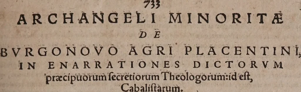 An illustration from Artis cabalisticæ scriptores: hoc est, reconditæ theologiæ et philosophiæ scriptorum: tomus I. In quo praeter Pauli Ricii theologicos et philosophicos libros sunt latini penè omnes et hebræi nonnulli præstantissimi scriptores, qui artem commentariis suis illustrarunt ... / Ex D. Ioanni Pistori Nidani ... bibliotheca., 1587, leaf 793