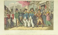 An illustration from The Adventures of a Post Captain. By a Naval Officer. [In verse.] With ... engravings, by Mr. Williams (1817)