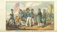 An illustration from The Adventures of a Post Captain. By a Naval Officer. [In verse.] With ... engravings, by Mr. Williams (1817)