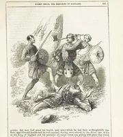 An illustration from Robert Bruce, the Hero-King of Scotland ... With ... wood-engravings drawn by W. H. Thwaits. [A novel (1852)