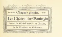 An illustration from Notice sur le château, les anciens seigneurs et la paroisse de Mauvezin, près Marmande ... Accompagnée de nombreux dessins, etc. [With an introduction by J. P. Tamizey de Larroque (1887)