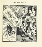 An illustration from The Nightingale. Dished up on China plates by R. André (1899)
