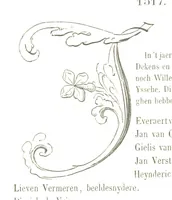 An illustration from De Liggeren en andere historische archieven der Antwerpsche Sint-Lucasgilde onder zinspreuk: “Wt Ionsten Versaemt,” afgeschreven en bewerkt door Ph. Rambouts en Th. van Lerius ... Les Liggeren et autres archives historiques, etc (1864)