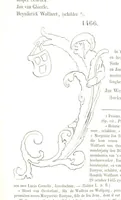 An illustration from De Liggeren en andere historische archieven der Antwerpsche Sint-Lucasgilde onder zinspreuk: “Wt Ionsten Versaemt,” afgeschreven en bewerkt door Ph. Rambouts en Th. van Lerius ... Les Liggeren et autres archives historiques, etc (1864)