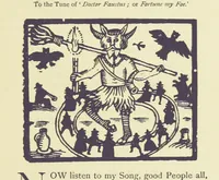 An illustration from A Century of Ballads ... Edited, and illustrated in facsimile of the originals, by J. Ashton (1887)