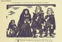 An illustration from A Century of Ballads ... Edited, and illustrated in facsimile of the originals, by J. Ashton (1887)