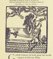 An illustration from A Century of Ballads ... Edited, and illustrated in facsimile of the originals, by J. Ashton (1887)