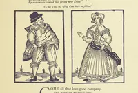 An illustration from A Century of Ballads ... Edited, and illustrated in facsimile of the originals, by J. Ashton (1887)