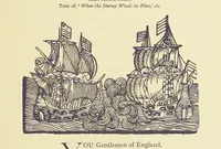 An illustration from A Century of Ballads ... Edited, and illustrated in facsimile of the originals, by J. Ashton (1887)