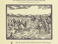An illustration from A Century of Ballads ... Edited, and illustrated in facsimile of the originals, by J. Ashton (1887)
