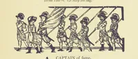 An illustration from A Century of Ballads ... Edited, and illustrated in facsimile of the originals, by J. Ashton (1887)