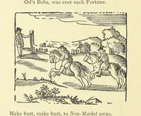An illustration from A Century of Ballads ... Edited, and illustrated in facsimile of the originals, by J. Ashton (1887)