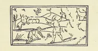 An illustration from A Century of Ballads ... Edited, and illustrated in facsimile of the originals, by J. Ashton (1887)