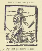 An illustration from A Century of Ballads ... Edited, and illustrated in facsimile of the originals, by J. Ashton (1887)