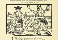 An illustration from A Century of Ballads ... Edited, and illustrated in facsimile of the originals, by J. Ashton (1887)