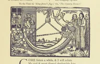 An illustration from A Century of Ballads ... Edited, and illustrated in facsimile of the originals, by J. Ashton (1887)