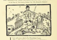 An illustration from A Century of Ballads ... Edited, and illustrated in facsimile of the originals, by J. Ashton (1887)