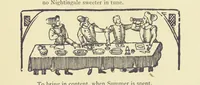 An illustration from A Century of Ballads ... Edited, and illustrated in facsimile of the originals, by J. Ashton (1887)