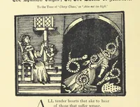 An illustration from A Century of Ballads ... Edited, and illustrated in facsimile of the originals, by J. Ashton (1887)