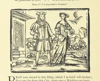 An illustration from A Century of Ballads ... Edited, and illustrated in facsimile of the originals, by J. Ashton (1887)
