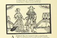 An illustration from A Century of Ballads ... Edited, and illustrated in facsimile of the originals, by J. Ashton (1887)