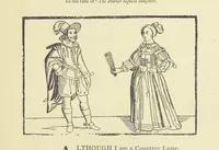 An illustration from A Century of Ballads ... Edited, and illustrated in facsimile of the originals, by J. Ashton (1887)