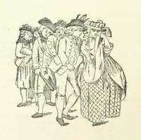 An illustration from Real Sailor-Songs. Collected and edited by J. Ashton. Two hundred illustrations. [Reproductions of broadsheets (1891)
